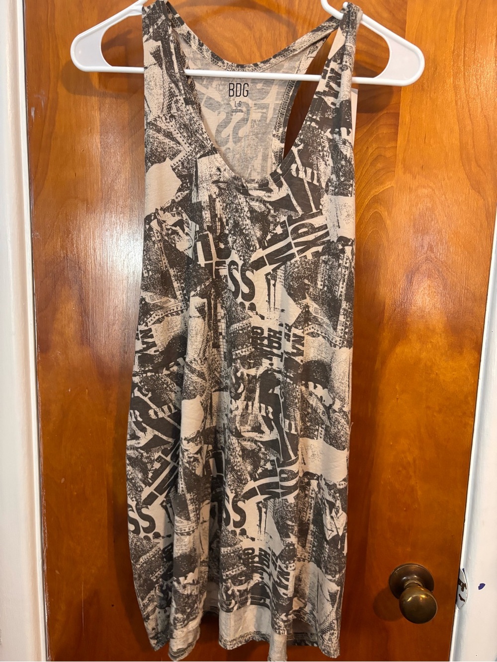 BDG Beige & Black Graphic Tank